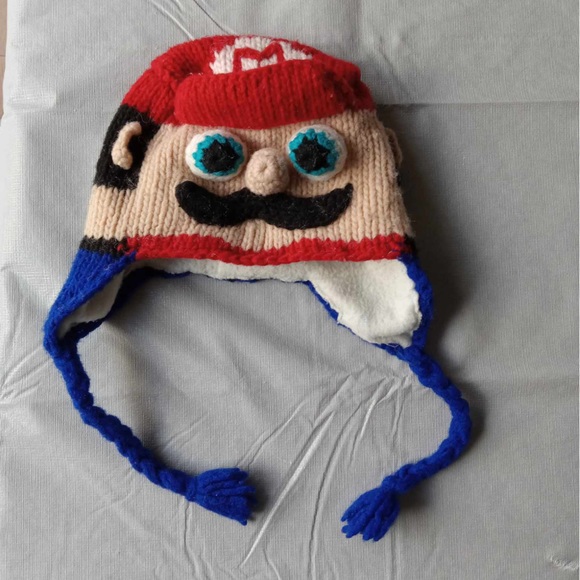 Nintendo Other - Handmade Super Mario Brothers Toddler Hat **100% Wool**